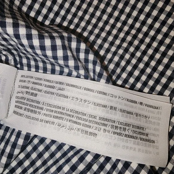 Abercrombie & Fitch Women Gingham L Blue‎ White Button Shirt Long Sleeve Preppy - Picture 10 of 12